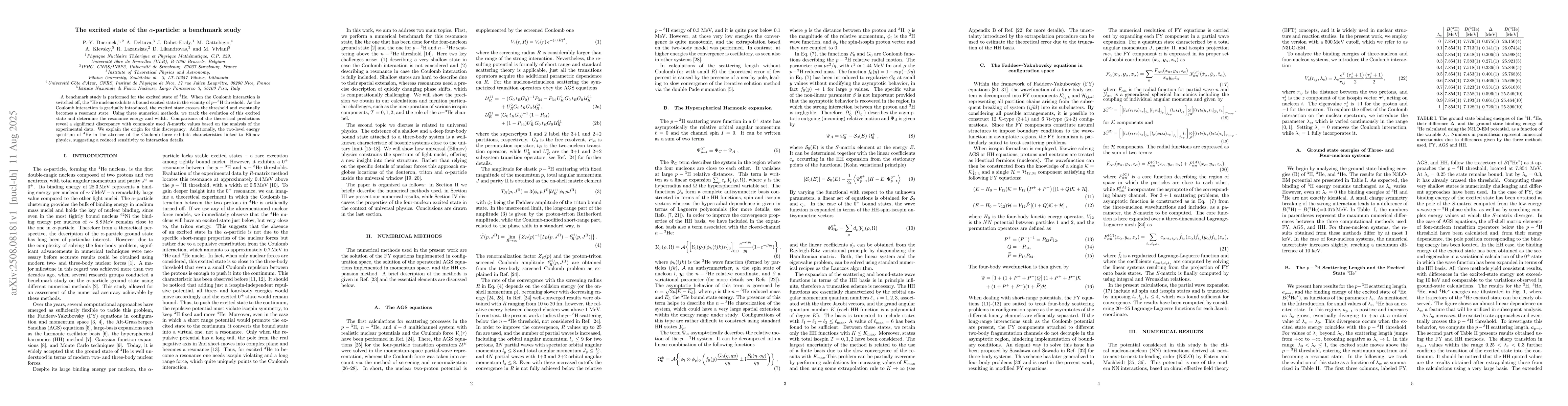 Thumbnail for The excited state of the $α$-particle: a benchmark study