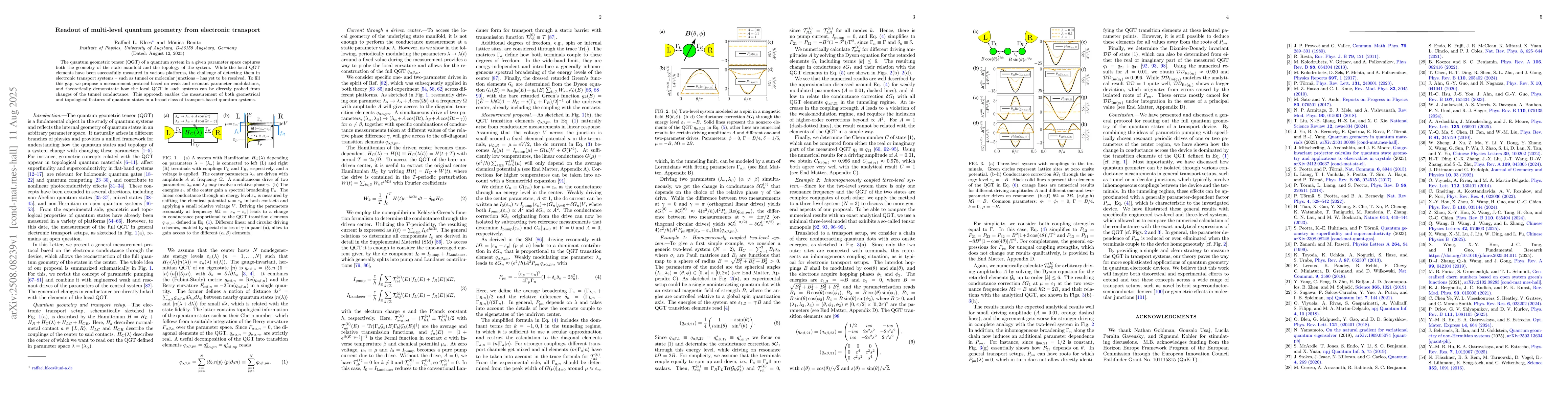 Thumbnail for Readout of multi-level quantum geometry from electronic transport