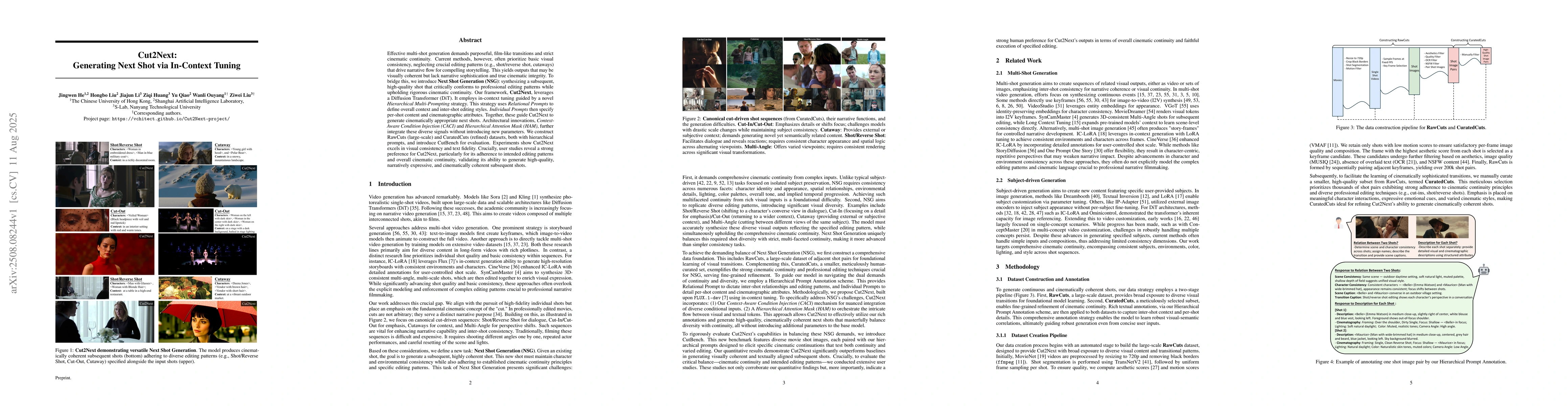Thumbnail for Cut2Next: Generating Next Shot via In-Context Tuning