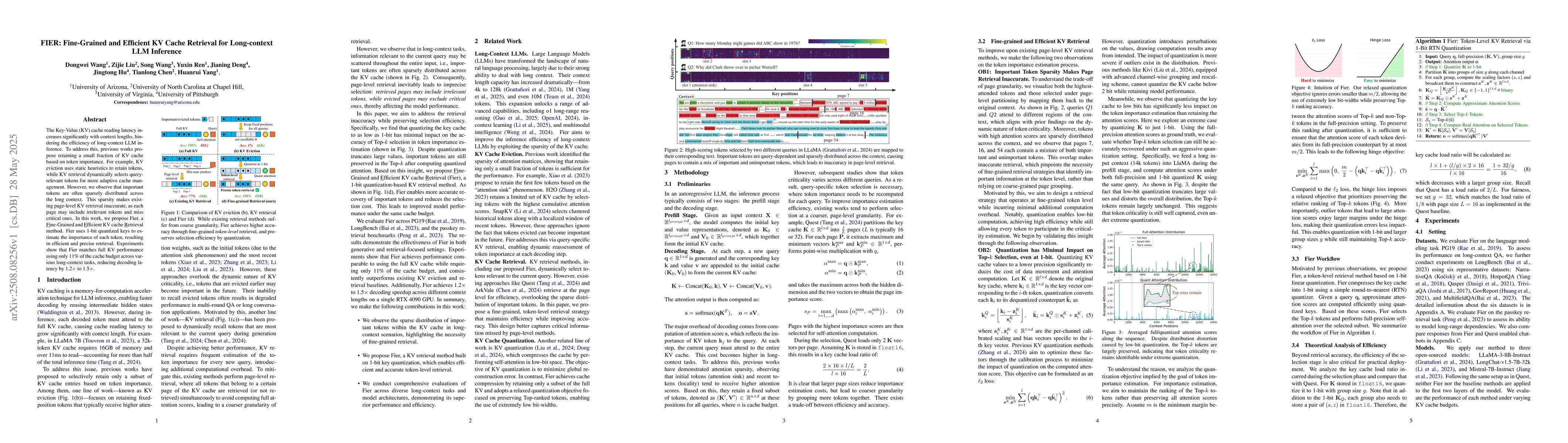 Thumbnail for FIER: Fine-Grained and Efficient KV Cache Retrieval for Long-context LLM
  Inference