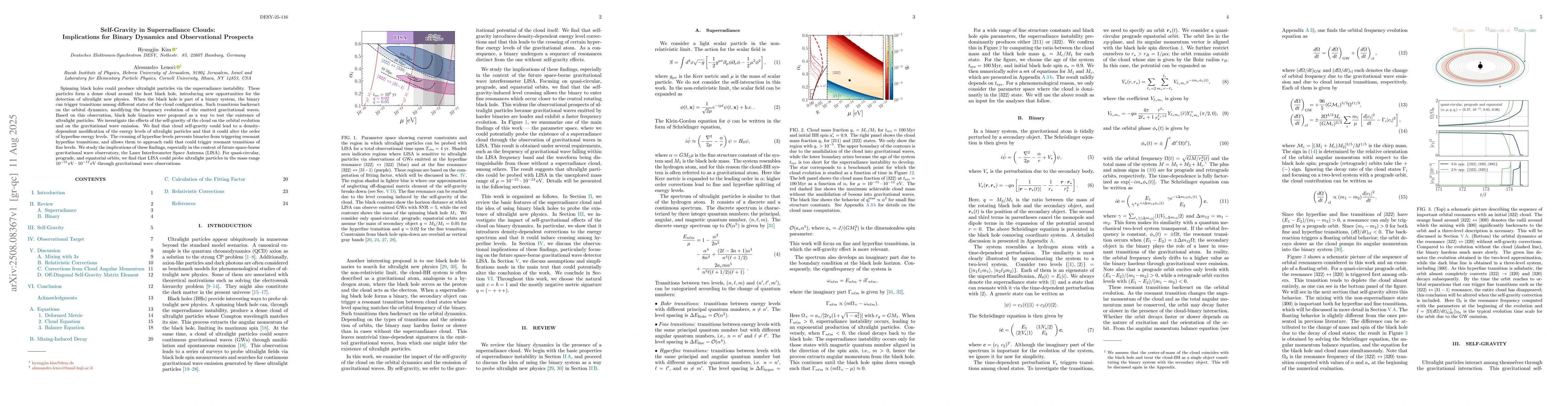 Thumbnail for Self-Gravity in Superradiance Clouds: Implications for Binary Dynamics
  and Observational Prospects