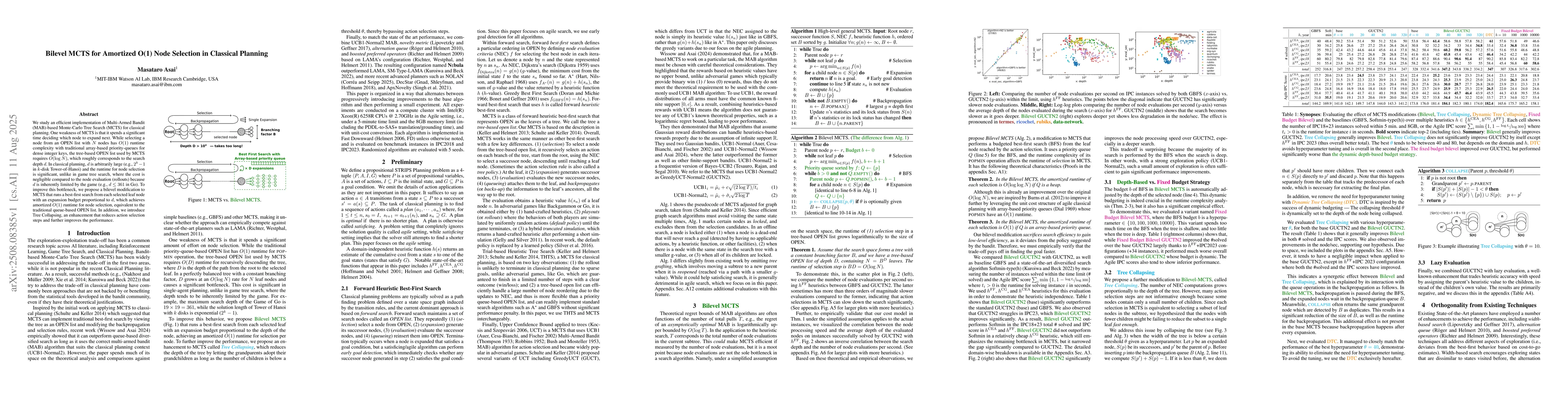 Thumbnail for Bilevel MCTS for Amortized O(1) Node Selection in Classical Planning