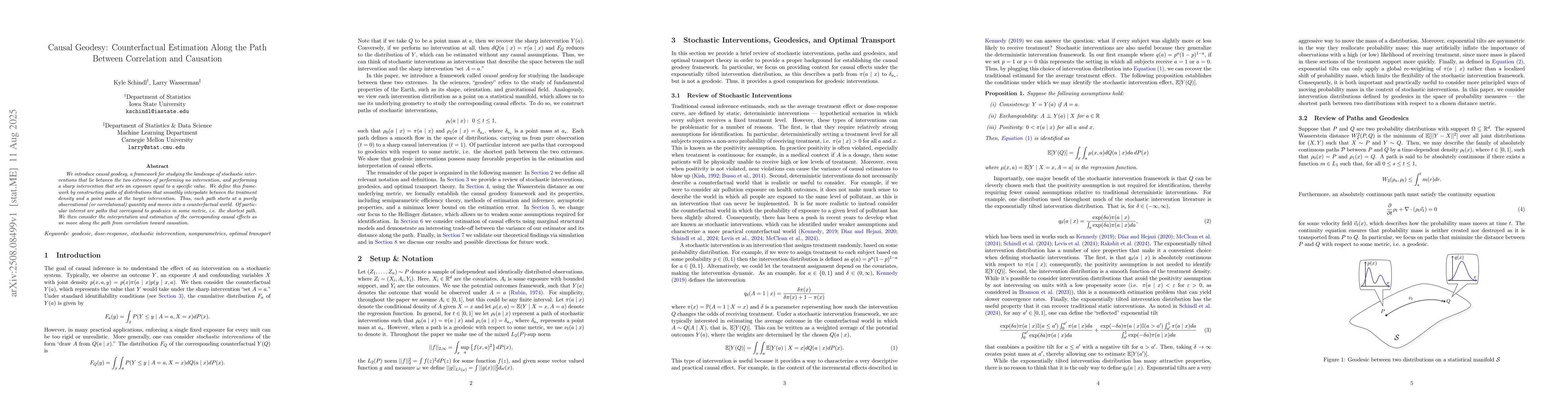 Thumbnail for Causal Geodesy: Counterfactual Estimation Along the Path Between
  Correlation and Causation