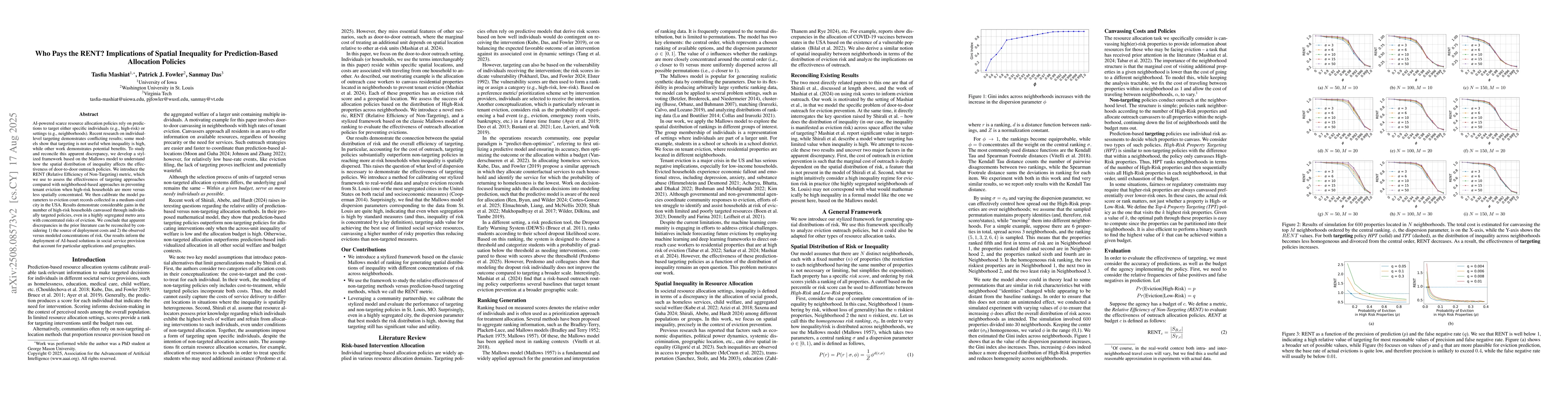 Thumbnail for Who Pays the RENT? Implications of Spatial Inequality for
  Prediction-Based Allocation Policies