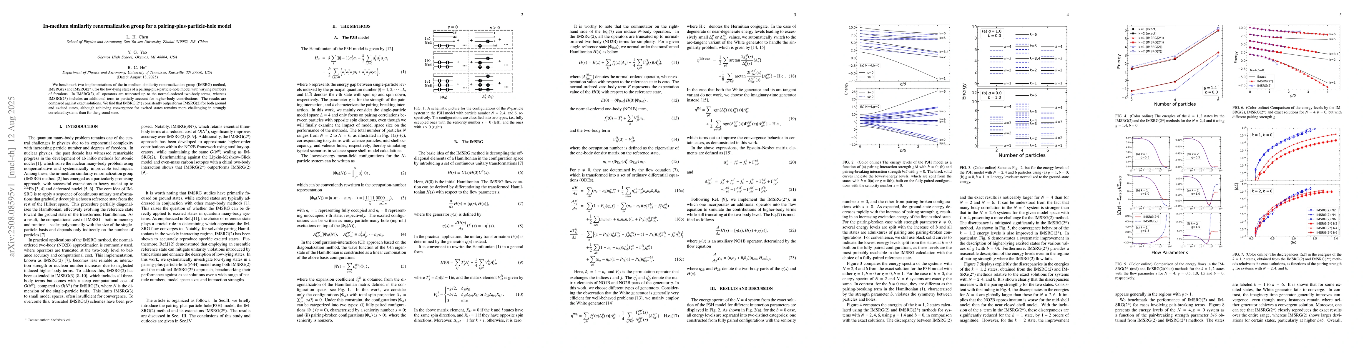 Thumbnail for In-medium similarity renormalization group for a
  pairing-plus-particle-hole model