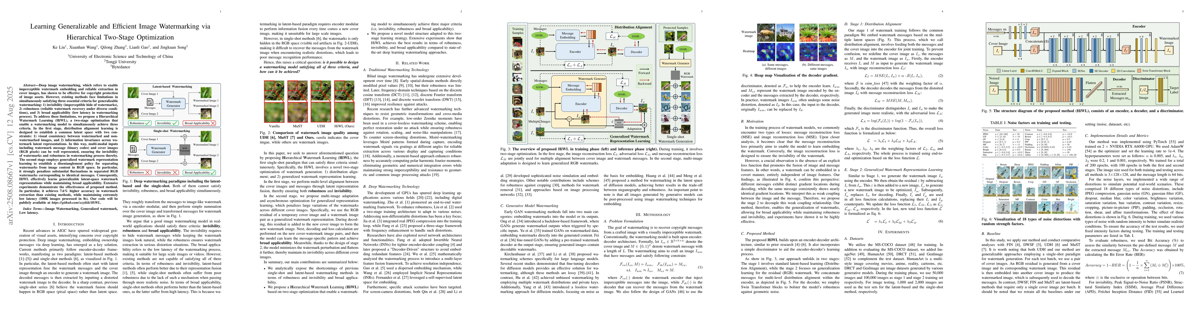 Thumbnail for Learning Generalizable and Efficient Image Watermarking via Hierarchical
  Two-Stage Optimization