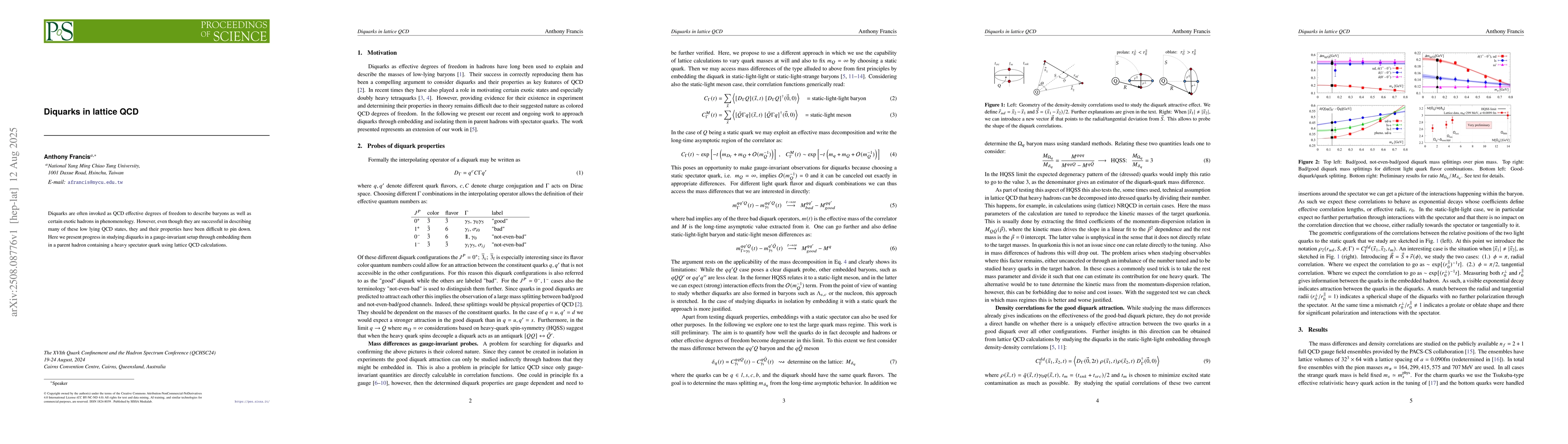 Thumbnail for Diquarks in lattice QCD