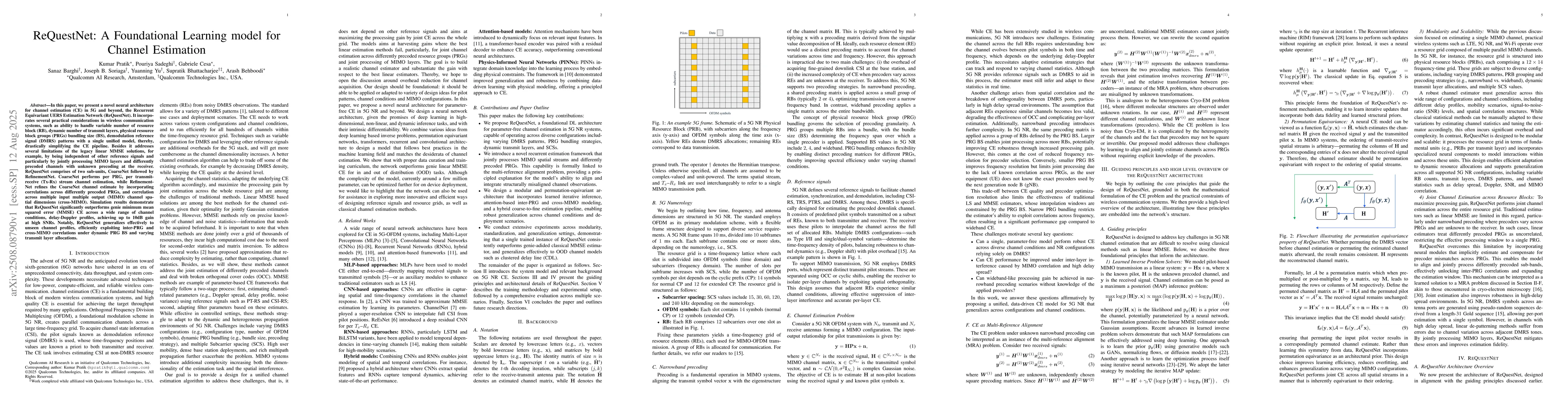 Thumbnail for ReQuestNet: A Foundational Learning model for Channel Estimation