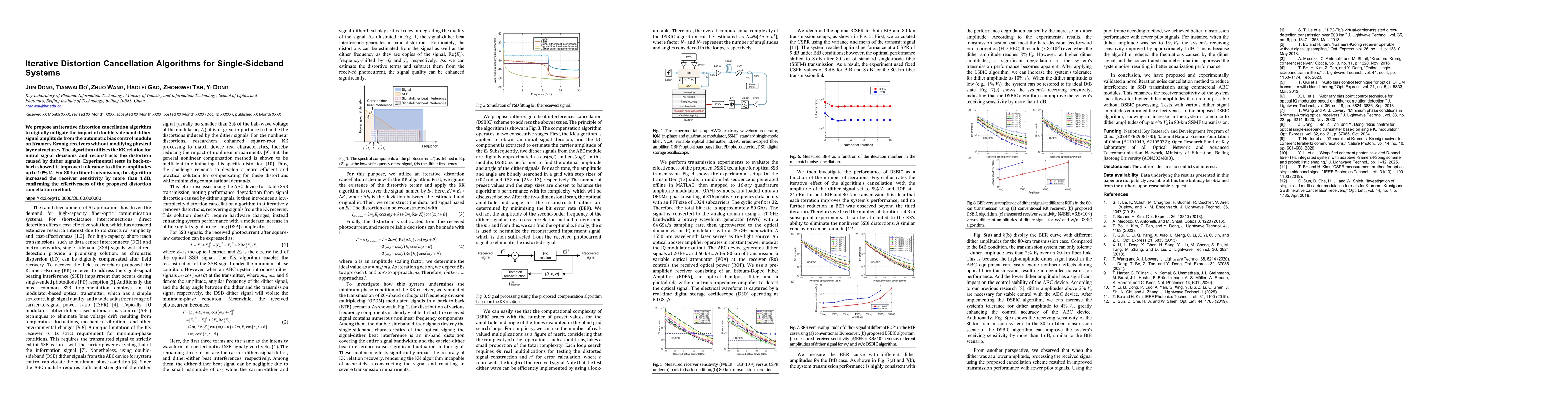 Thumbnail for Iterative Distortion Cancellation Algorithms for Single-Sideband Systems