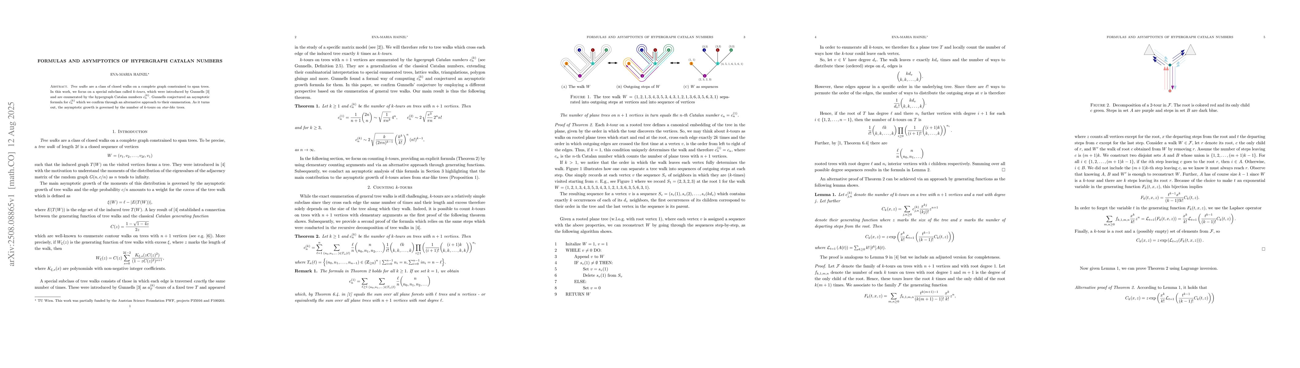 Thumbnail for Formulas and asymptotics of hypergraph Catalan numbers