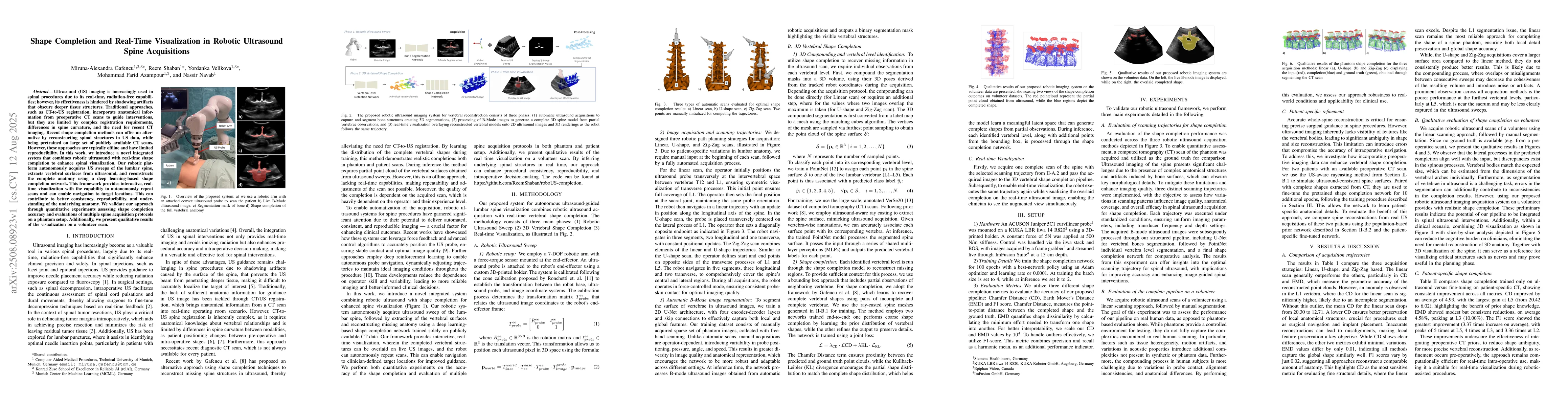 Thumbnail for Shape Completion and Real-Time Visualization in Robotic Ultrasound Spine
  Acquisitions