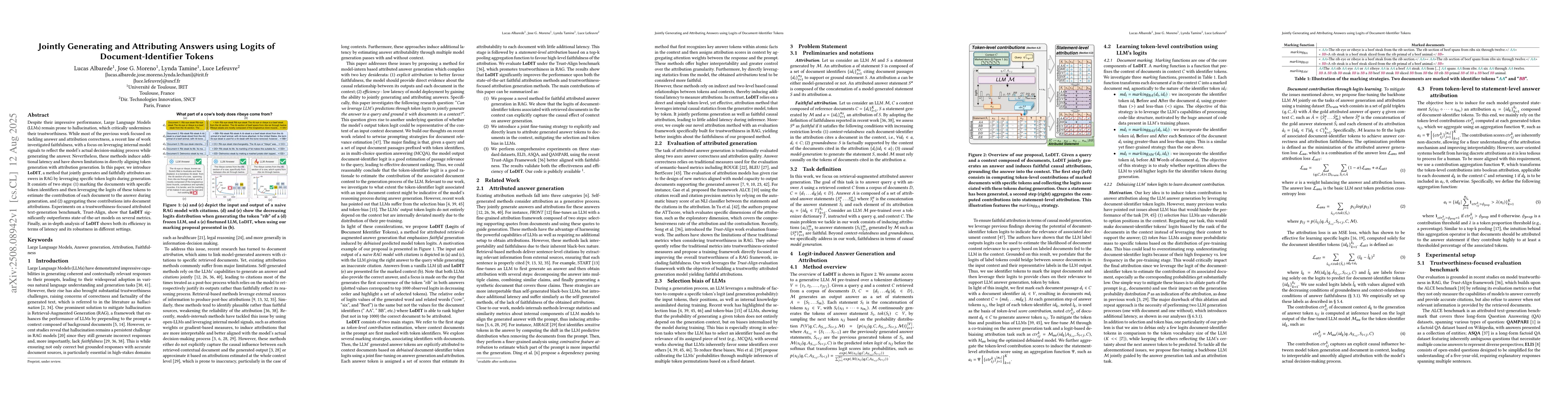 Thumbnail for Jointly Generating and Attributing Answers using Logits of
  Document-Identifier Tokens