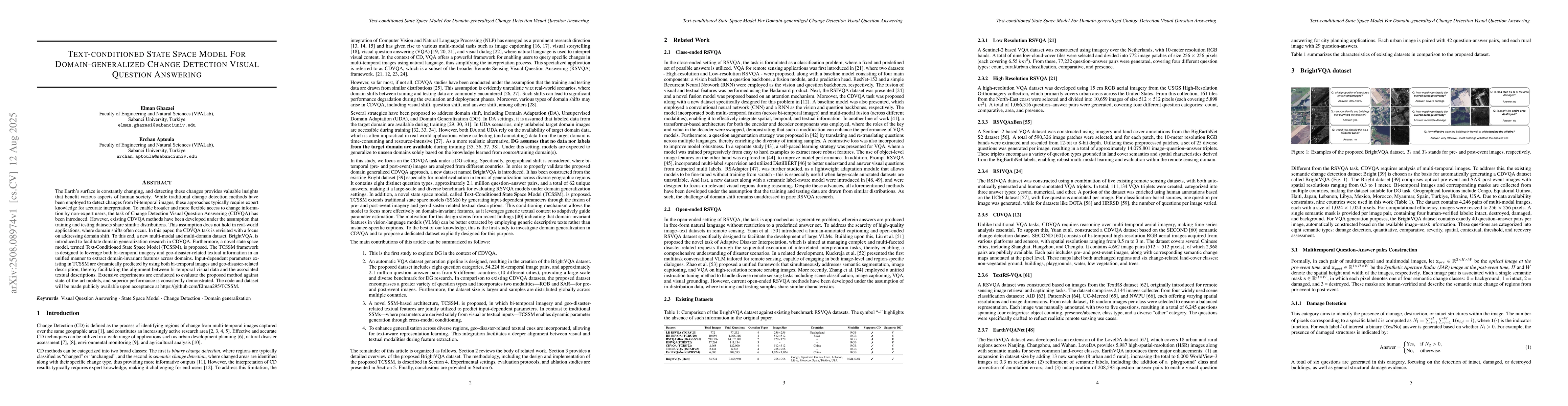 Thumbnail for Text-conditioned State Space Model For Domain-generalized Change
  Detection Visual Question Answering