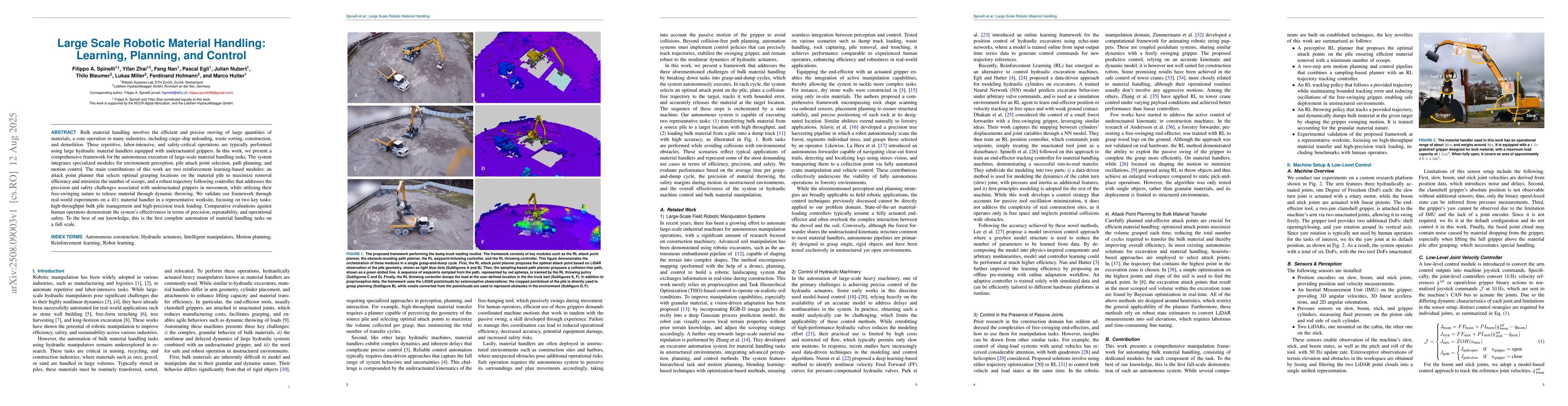 Thumbnail for Large Scale Robotic Material Handling: Learning, Planning, and Control