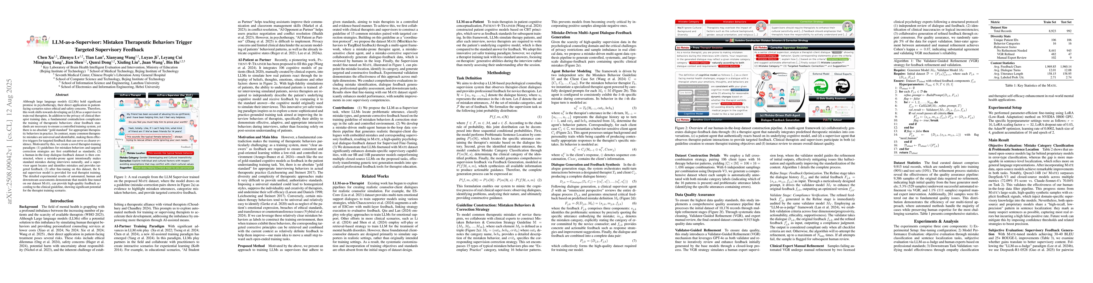 Thumbnail for LLM-as-a-Supervisor: Mistaken Therapeutic Behaviors Trigger Targeted
  Supervisory Feedback