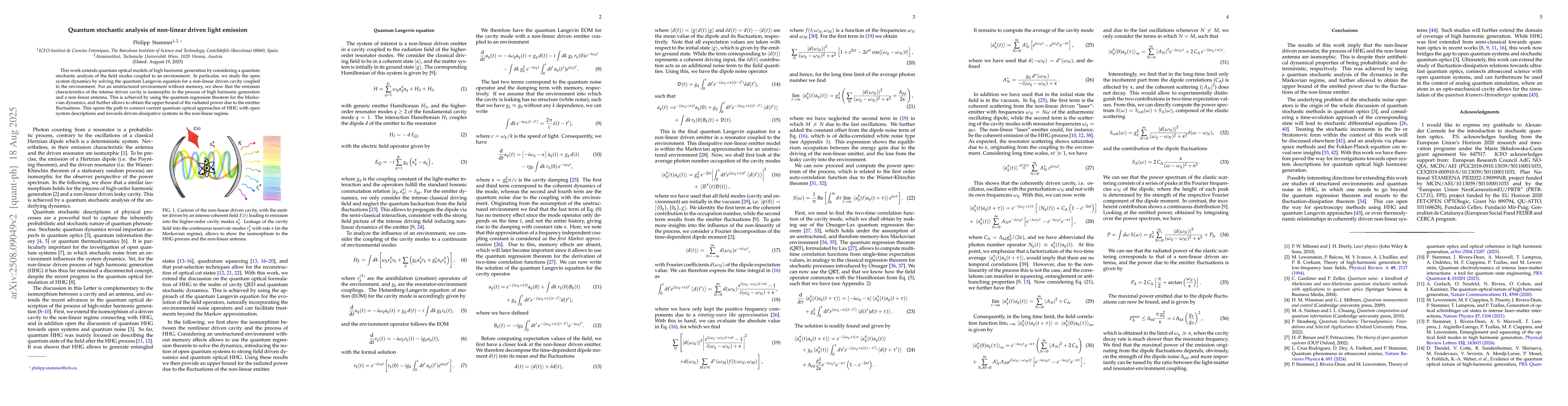 Thumbnail for Quantum stochastic analysis of non-linear driven light emission