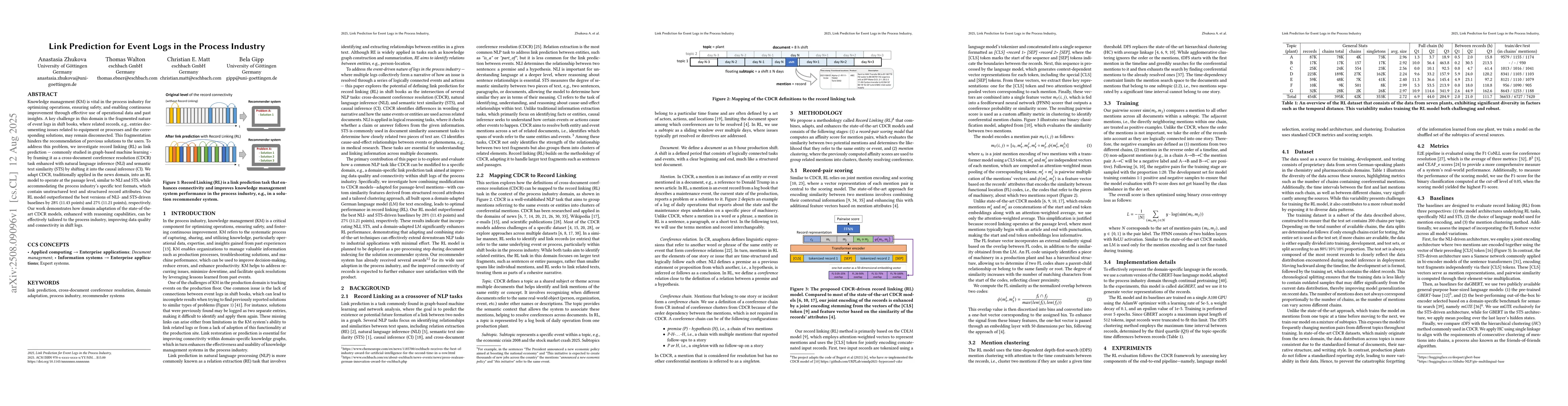 Thumbnail for Link Prediction for Event Logs in the Process Industry