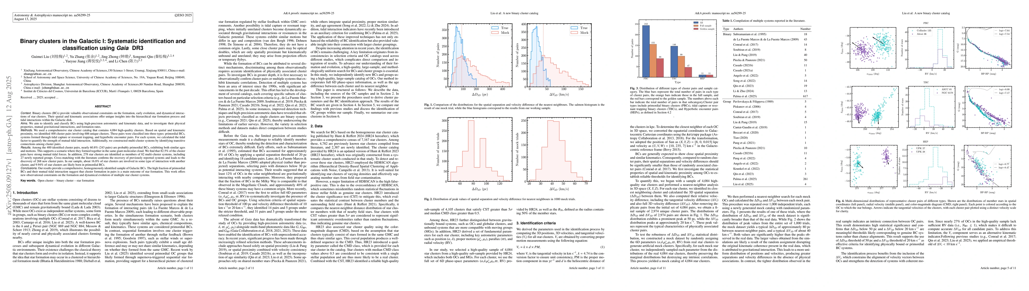 Thumbnail for Binary clusters in the Galactic disk I: Systematic identification and
  classification using Gaia DR3