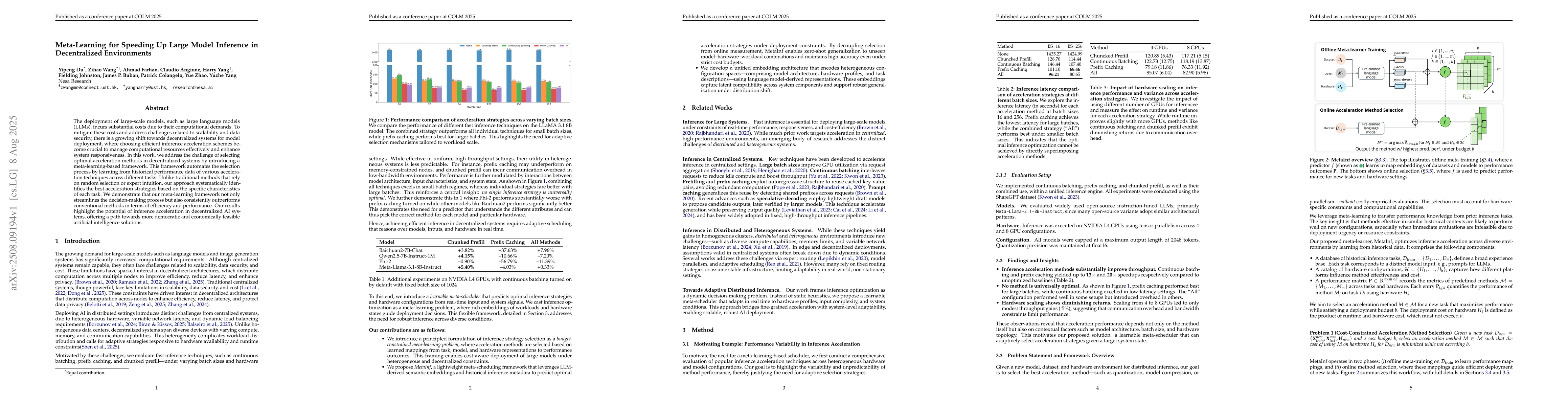 Thumbnail for Meta-Learning for Speeding Up Large Model Inference in Decentralized
  Environments