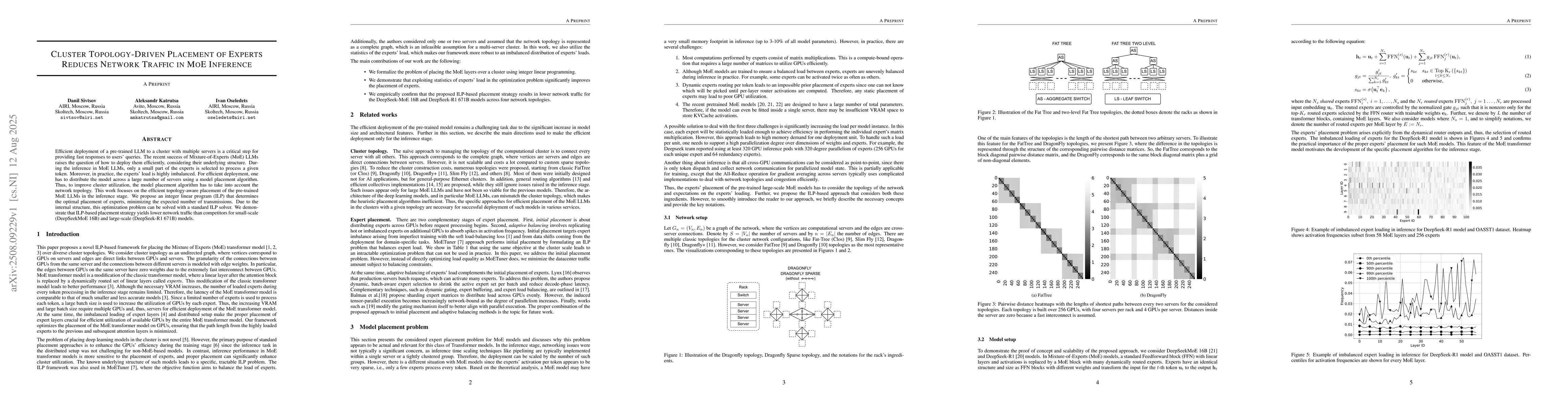 Thumbnail for Cluster Topology-Driven Placement of Experts Reduces Network Traffic in
  MoE Inference