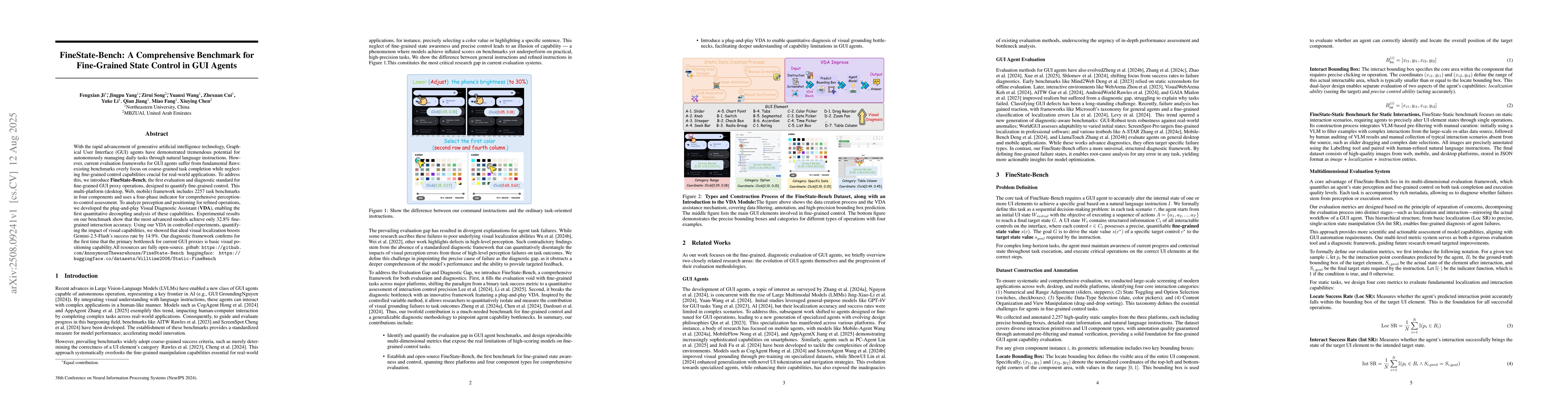 Thumbnail for FineState-Bench: A Comprehensive Benchmark for Fine-Grained State
  Control in GUI Agents
