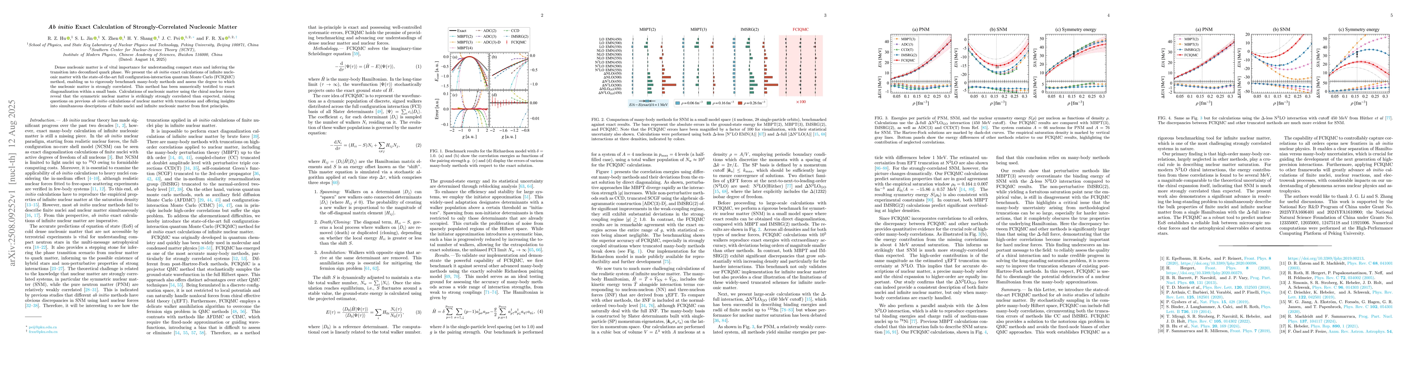Thumbnail for $\textit{Ab initio}$ Exact Calculation of Strongly-Correlated Nucleonic
  Matter