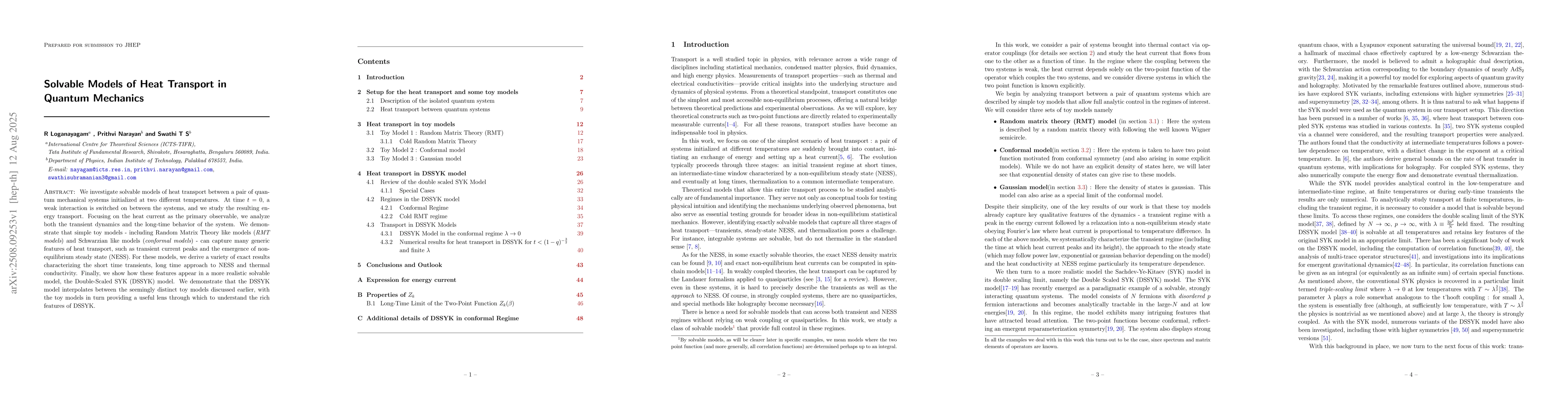 Thumbnail for Solvable Models of Heat Transport in Quantum Mechanics