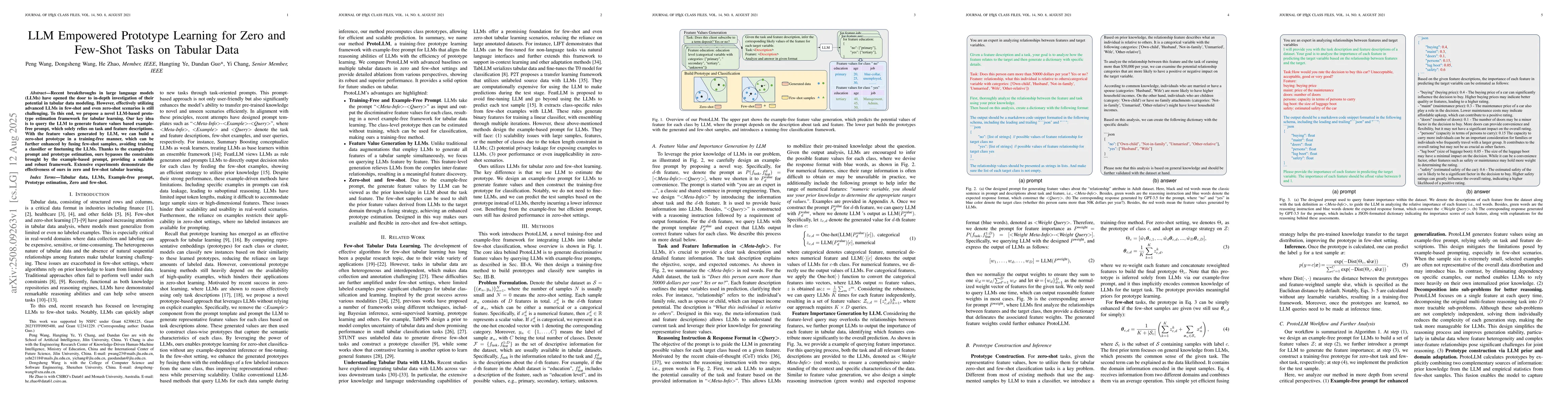 Thumbnail for LLM Empowered Prototype Learning for Zero and Few-Shot Tasks on Tabular
  Data