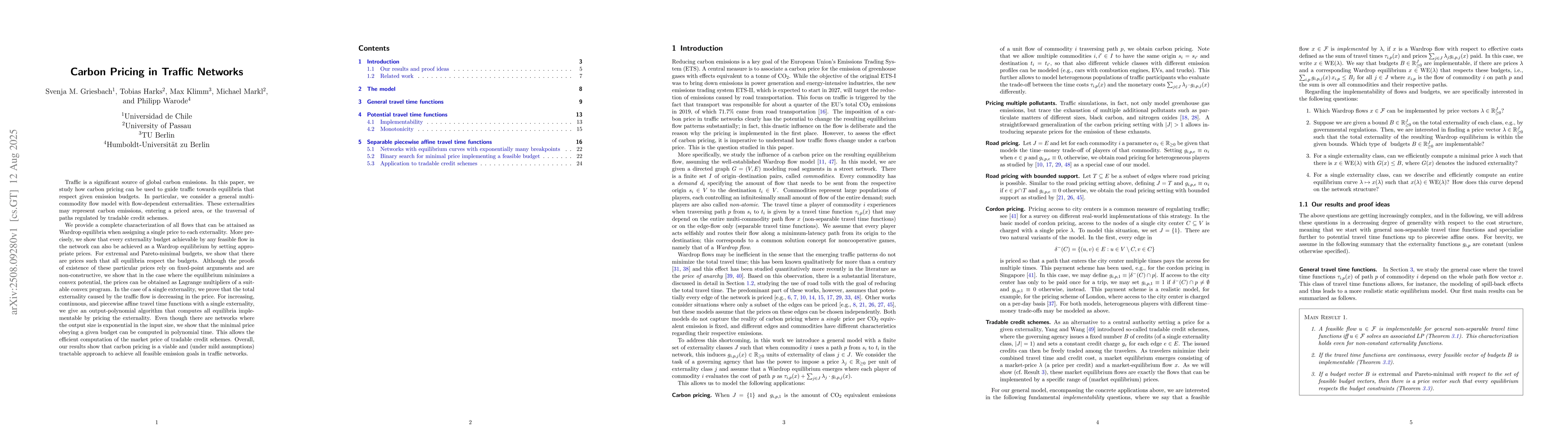 Thumbnail for Carbon Pricing in Traffic Networks