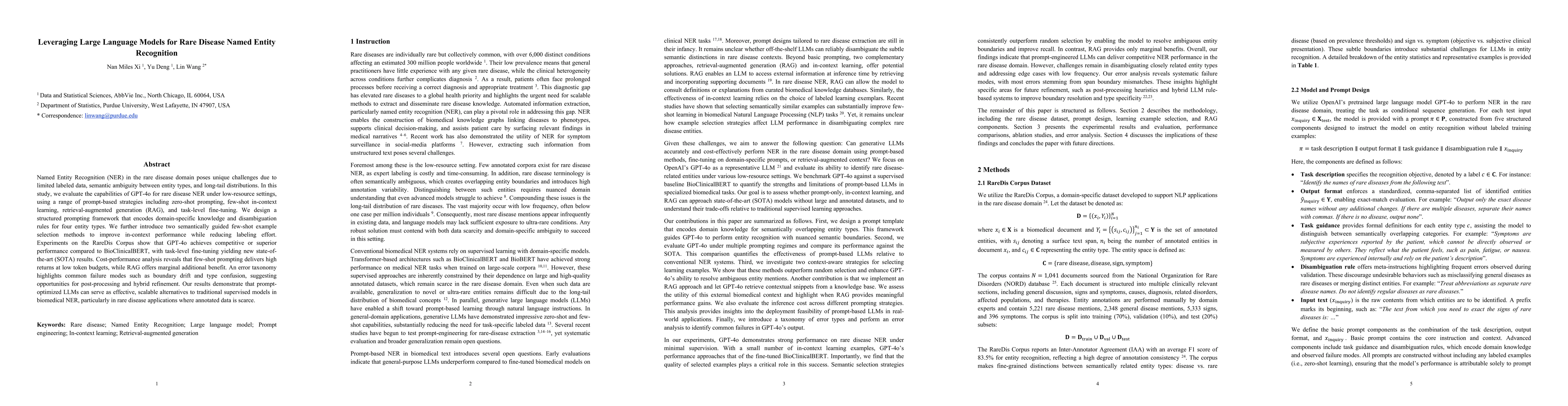 Thumbnail for Leveraging Large Language Models for Rare Disease Named Entity
  Recognition