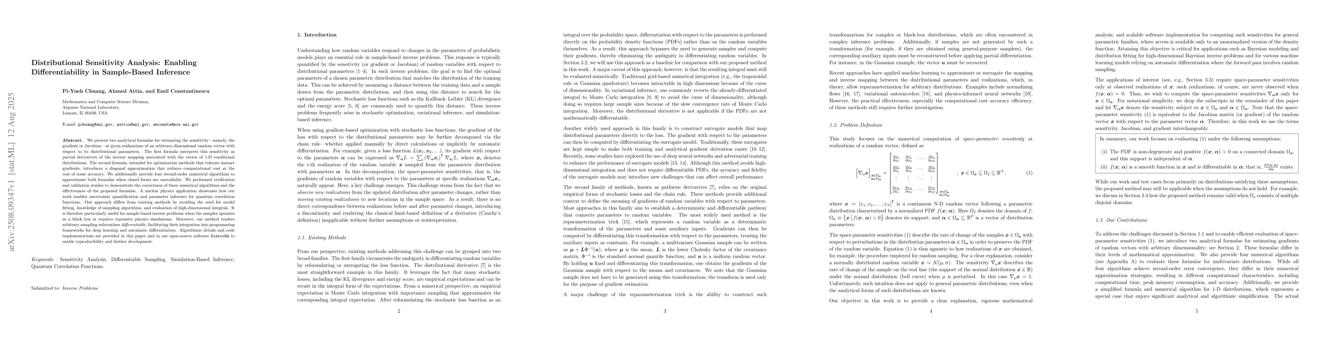 Thumbnail for Distributional Sensitivity Analysis: Enabling Differentiability in
  Sample-Based Inference