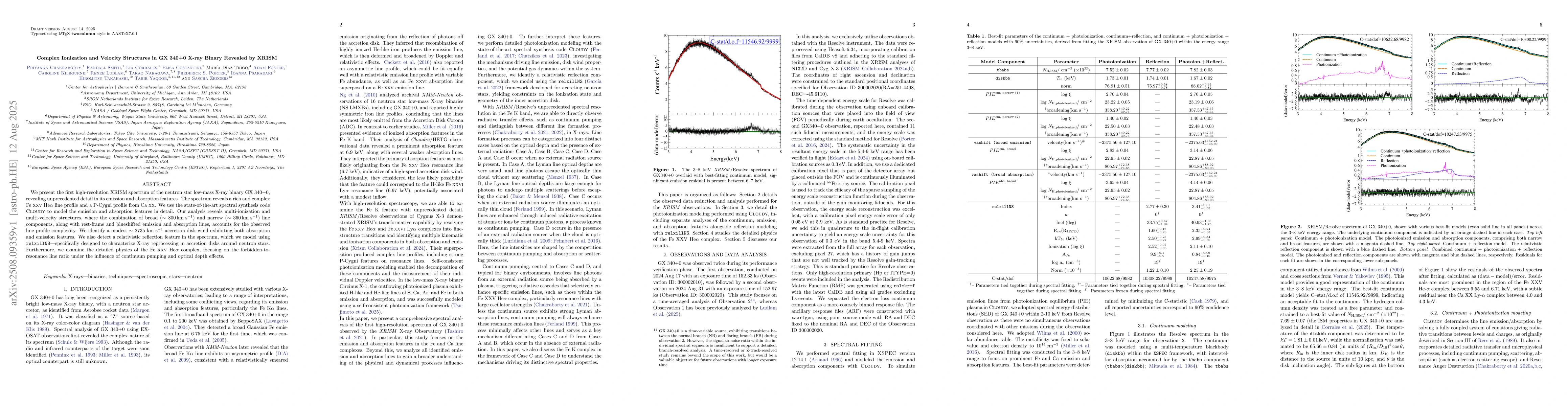 Thumbnail for Complex Ionization and Velocity Structures in GX 340+0 X-ray Binary
  Revealed by XRISM