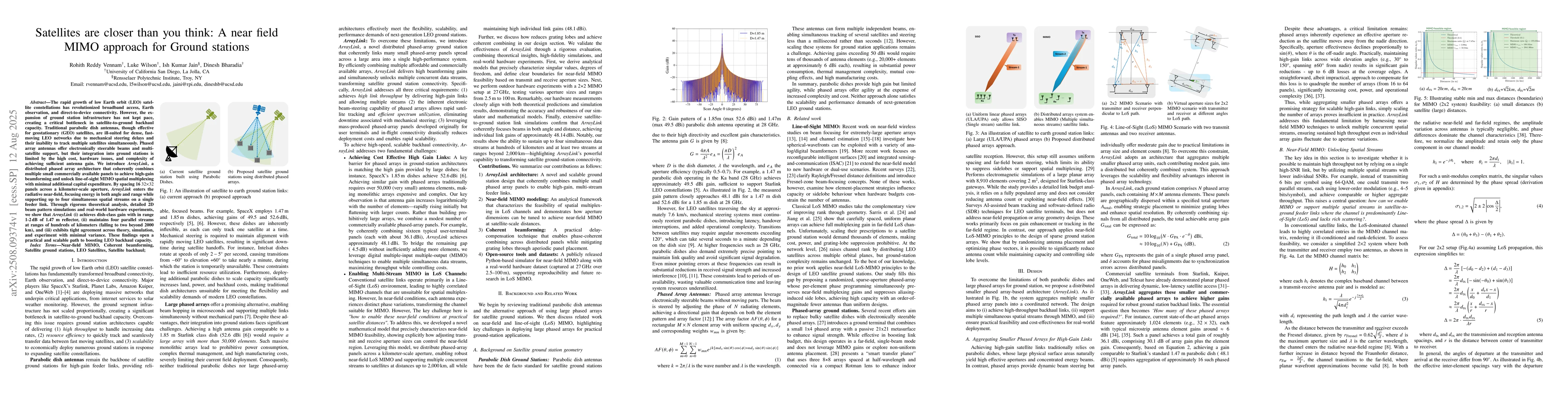 Thumbnail for Satellites are closer than you think: A near field MIMO approach for
  Ground stations