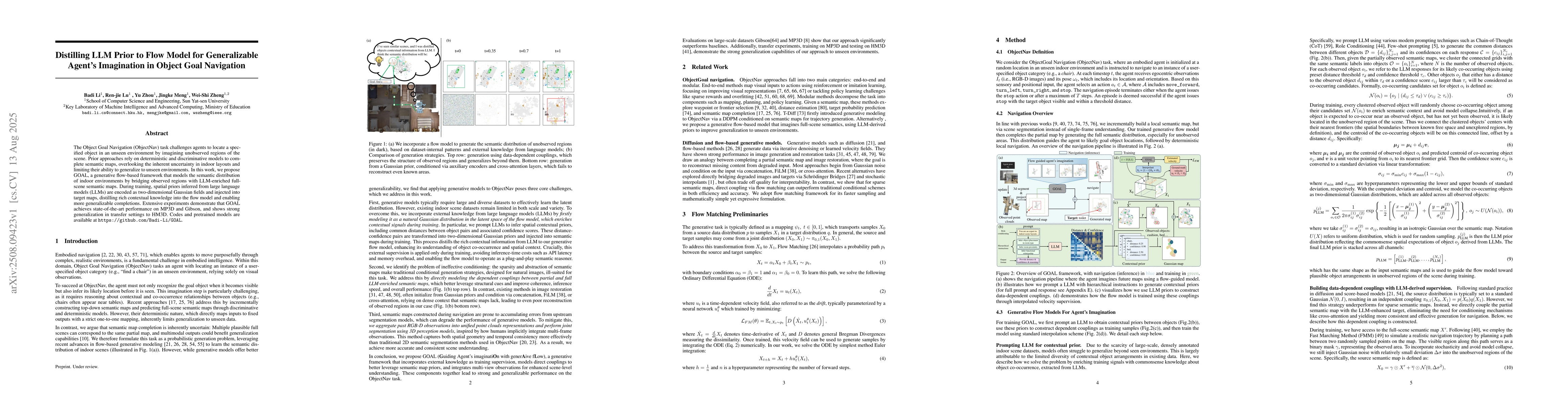 Thumbnail for Distilling LLM Prior to Flow Model for Generalizable Agent's Imagination
  in Object Goal Navigation