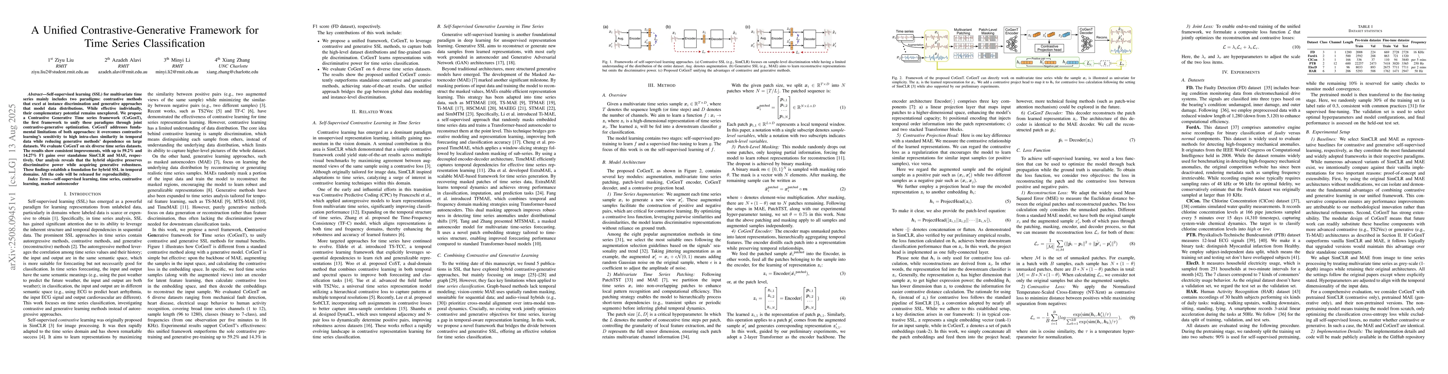Thumbnail for A Unified Contrastive-Generative Framework for Time Series
  Classification