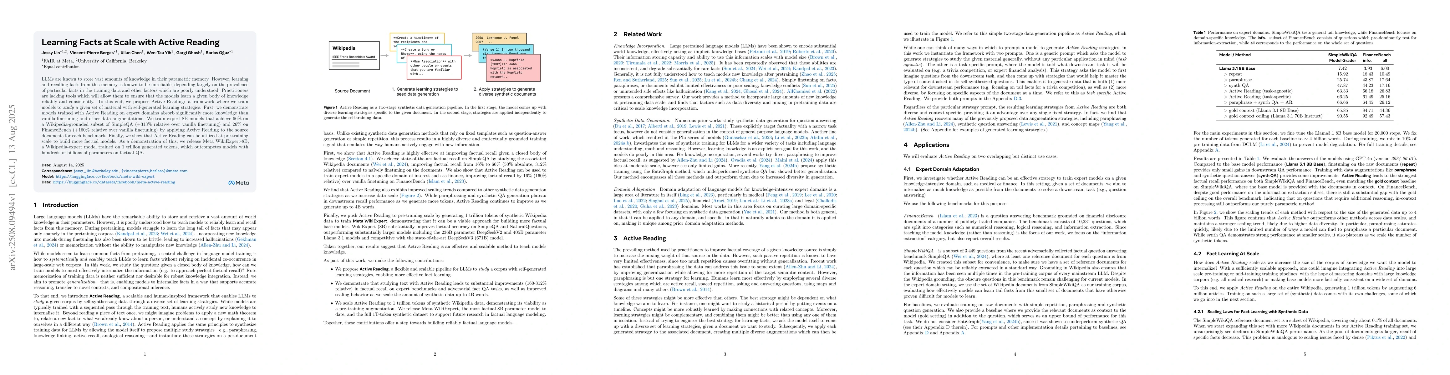 Thumbnail for Learning Facts at Scale with Active Reading