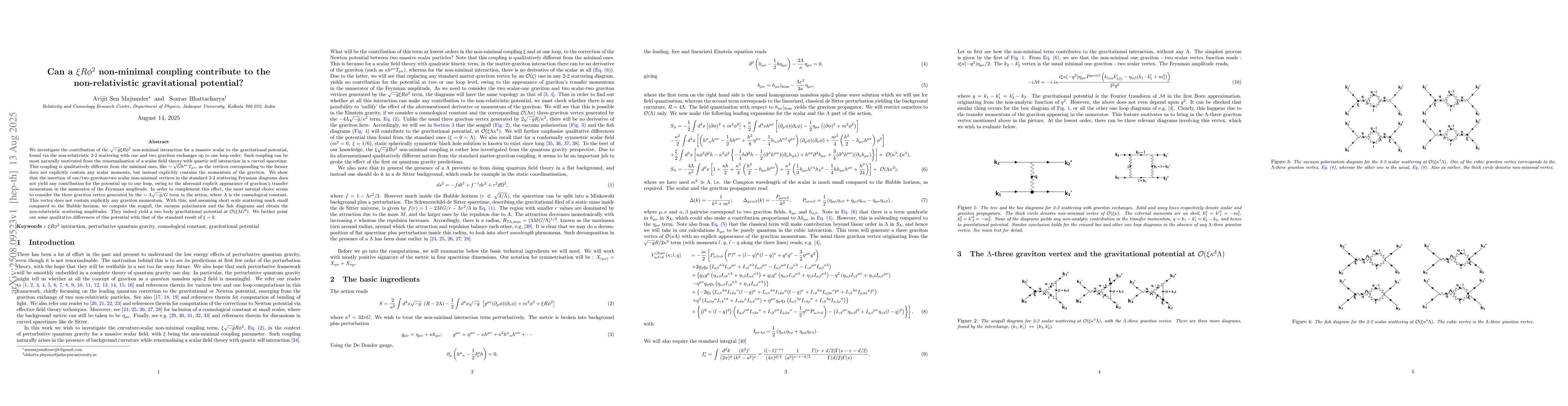Thumbnail for Can a $ξR φ^2$ non-minimal coupling contribute to the
  non-relativistic gravitational potential?
