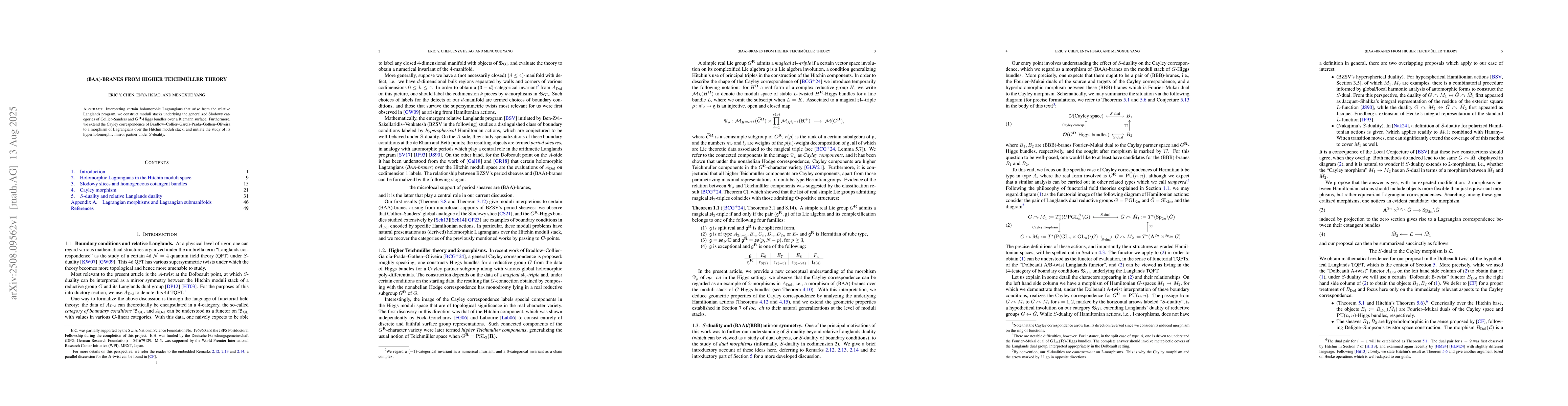 Thumbnail for (BAA)-branes from higher Teichmüller theory