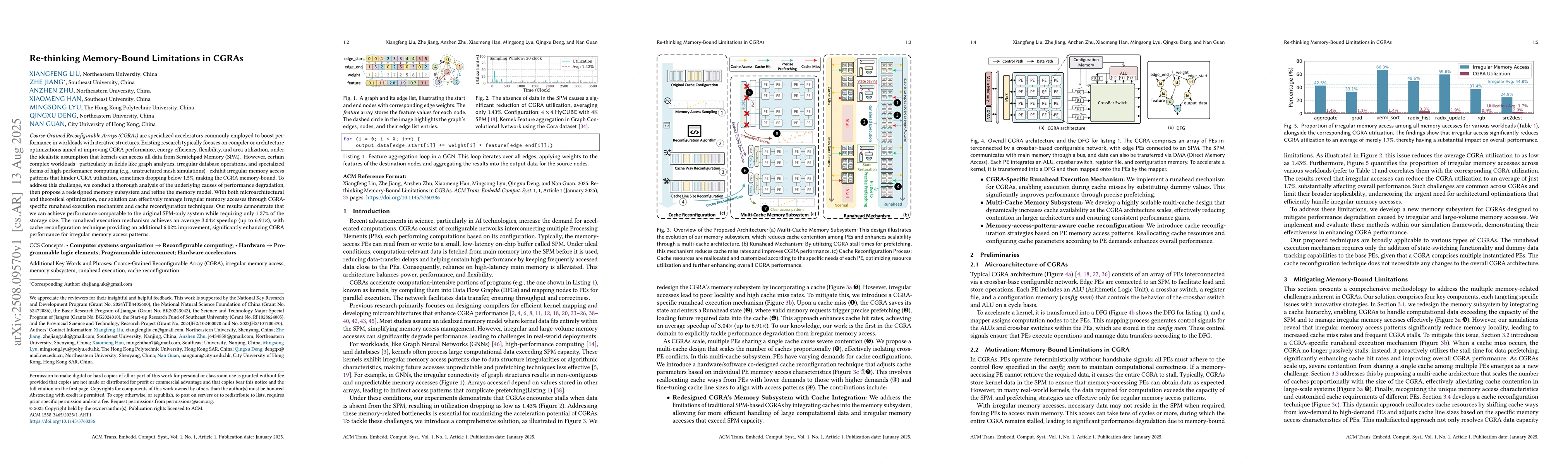 Thumbnail for Re-thinking Memory-Bound Limitations in CGRAs