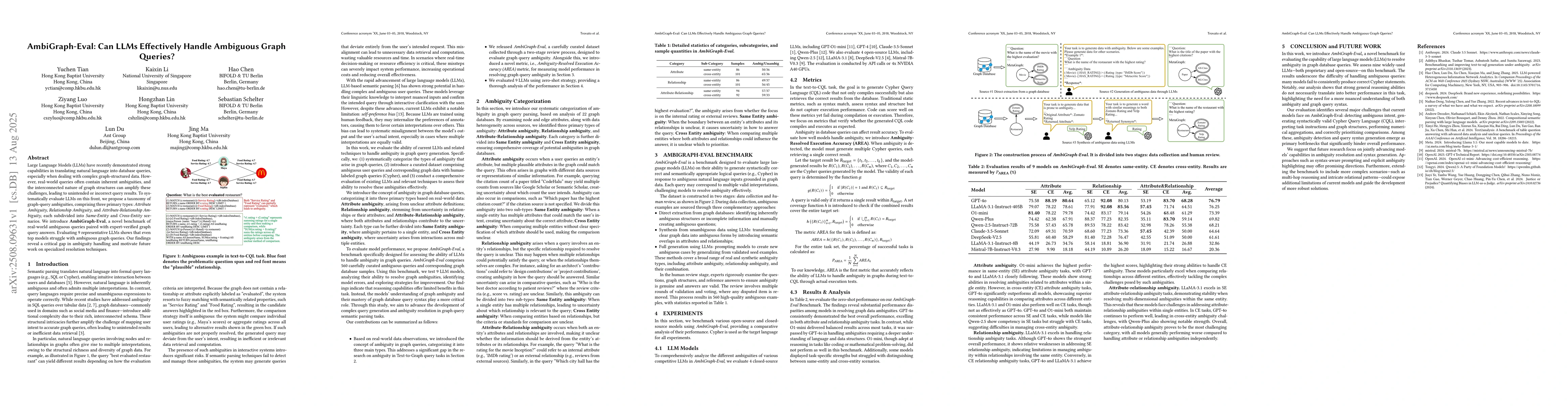 Thumbnail for AmbiGraph-Eval: Can LLMs Effectively Handle Ambiguous Graph Queries?