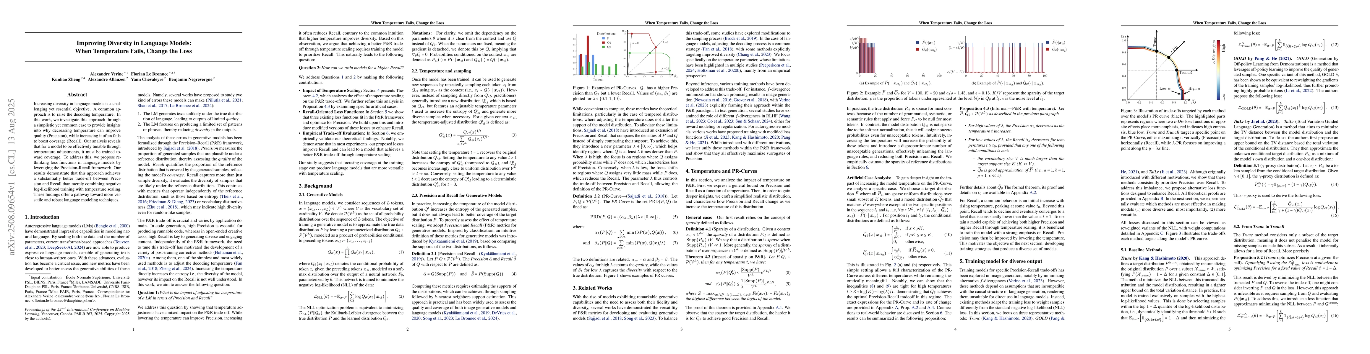 Thumbnail for Improving Diversity in Language Models: When Temperature Fails, Change
  the Loss