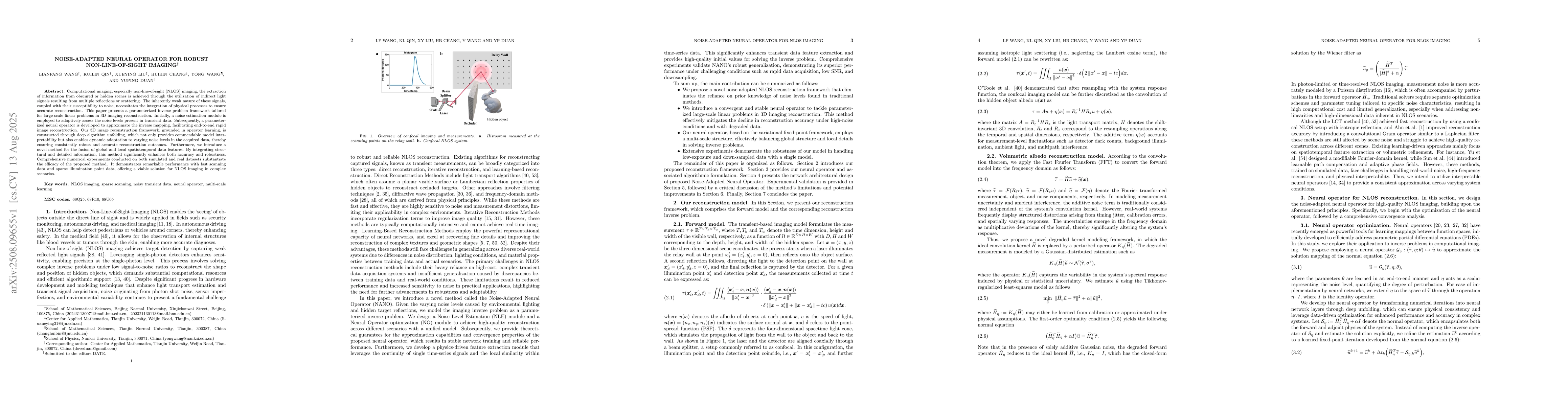Thumbnail for Noise-adapted Neural Operator for Robust Non-Line-of-Sight Imaging