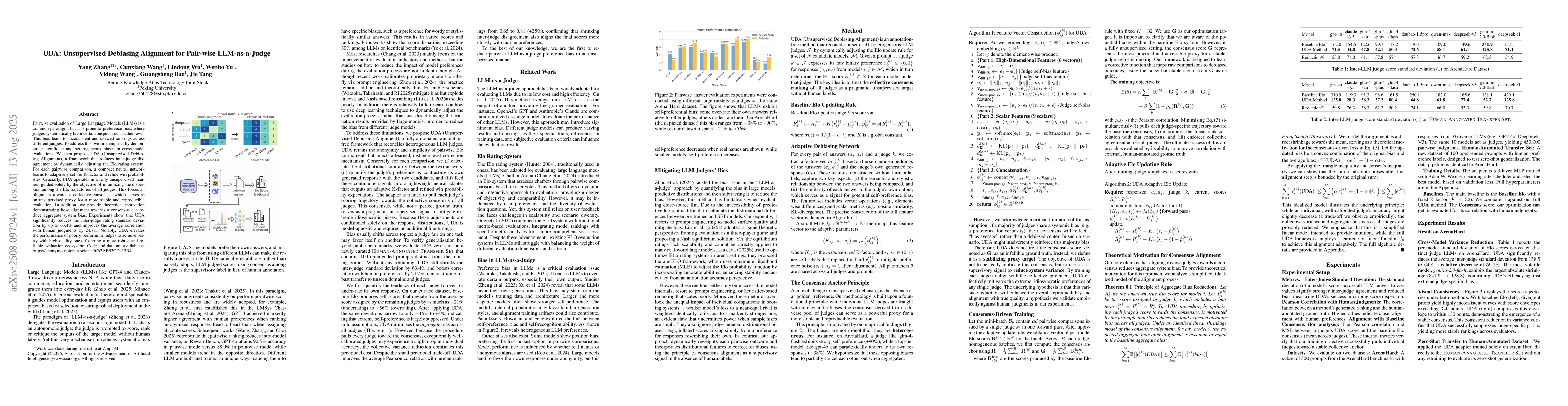 Thumbnail for UDA: Unsupervised Debiasing Alignment for Pair-wise LLM-as-a-Judge