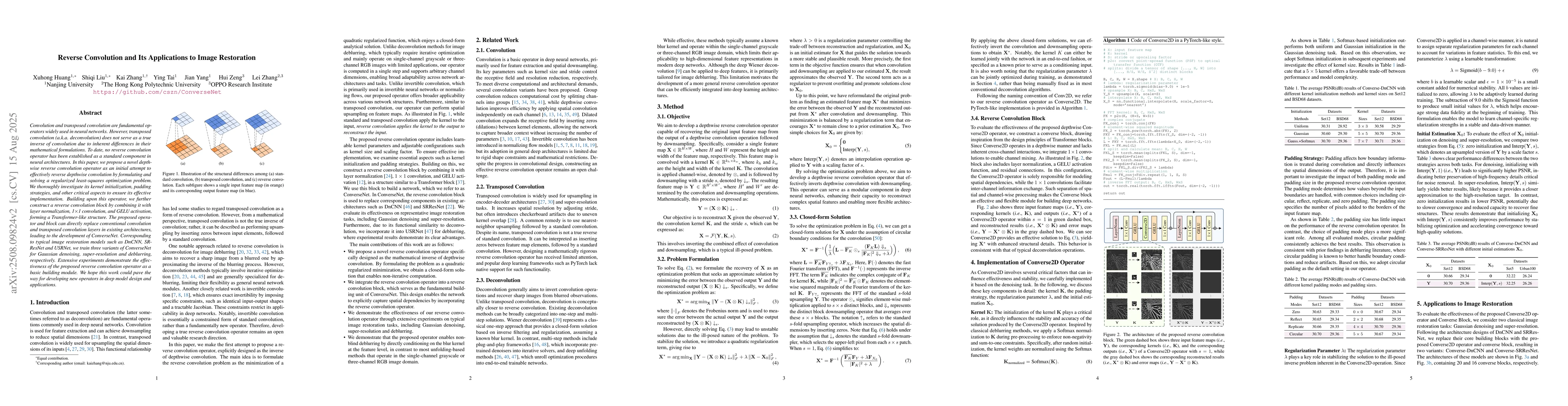 Thumbnail for Reverse Convolution and Its Applications to Image Restoration
