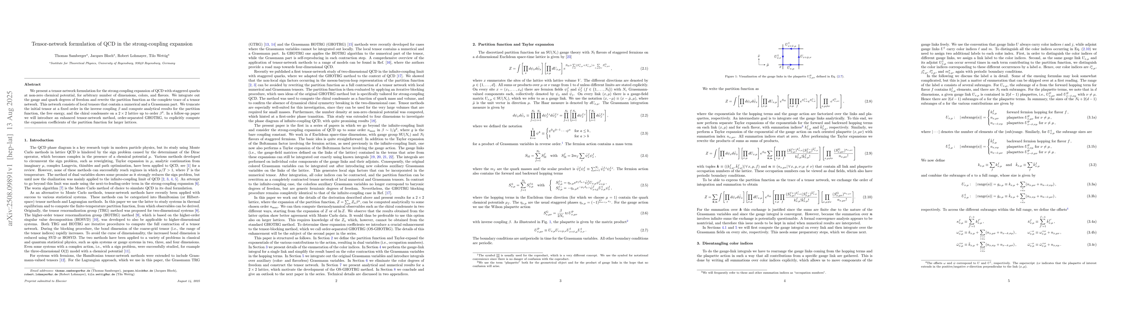 Thumbnail for Tensor-network formulation of QCD in the strong-coupling expansion