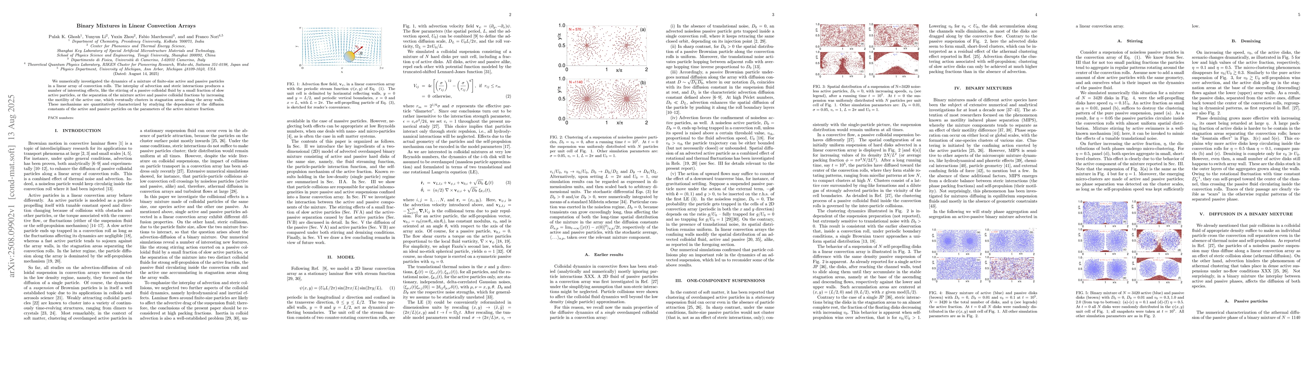 Thumbnail for Binary Mixtures in Linear Convection Arrays