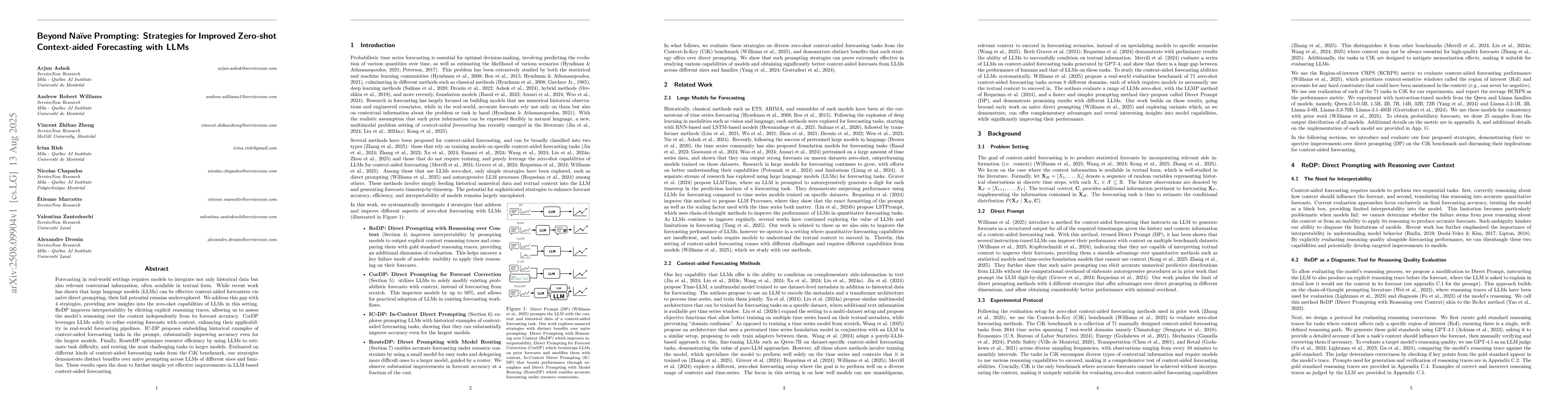 Thumbnail for Beyond Naïve Prompting: Strategies for Improved Zero-shot
  Context-aided Forecasting with LLMs