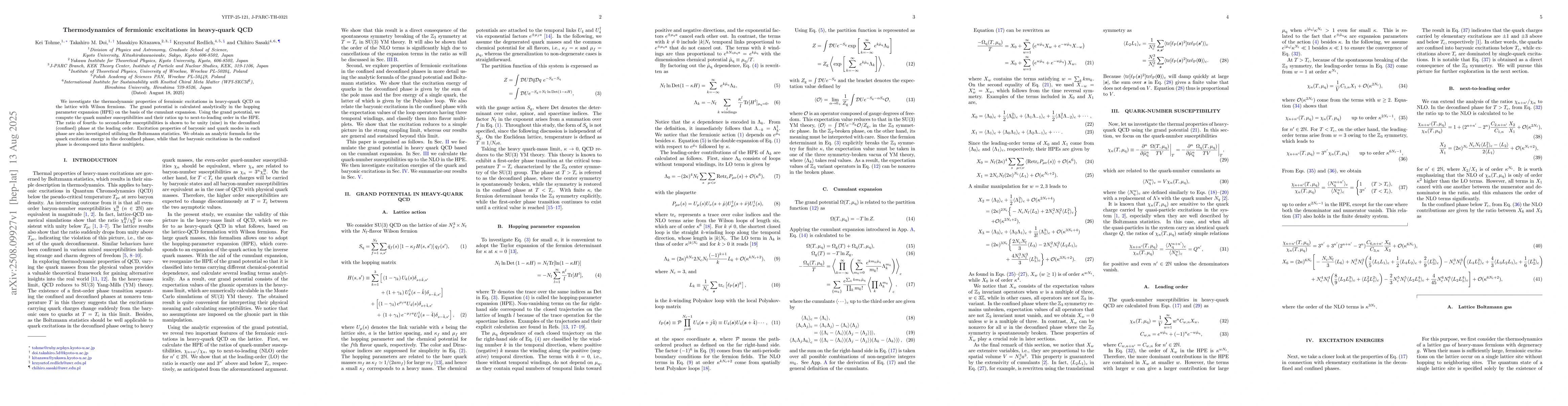 Thumbnail for Thermodynamics of fermionic excitations in heavy-quark QCD