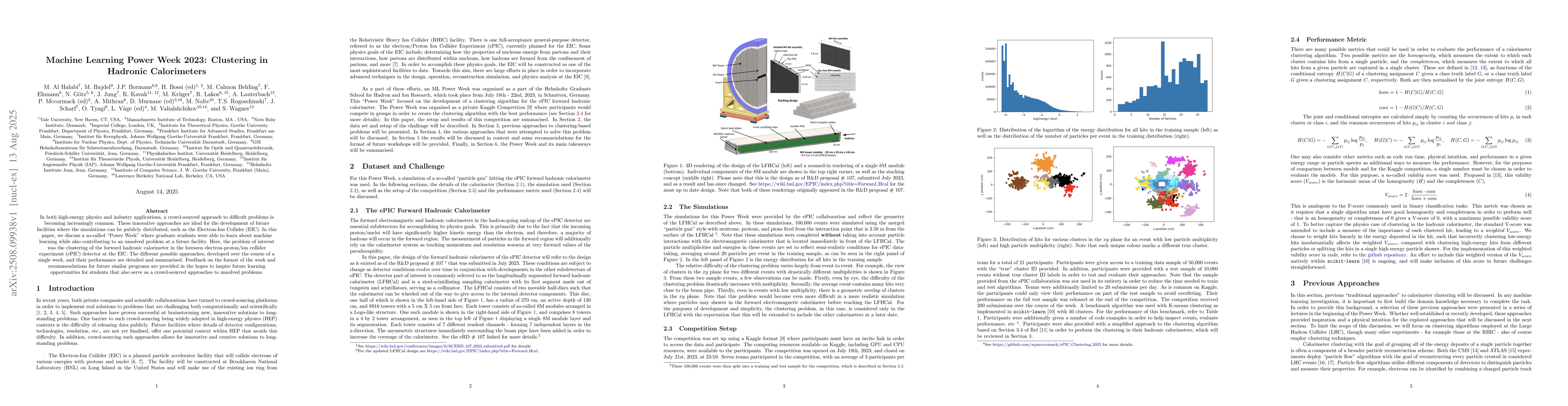 Thumbnail for Machine Learning Power Week 2023: Clustering in Hadronic Calorimeters