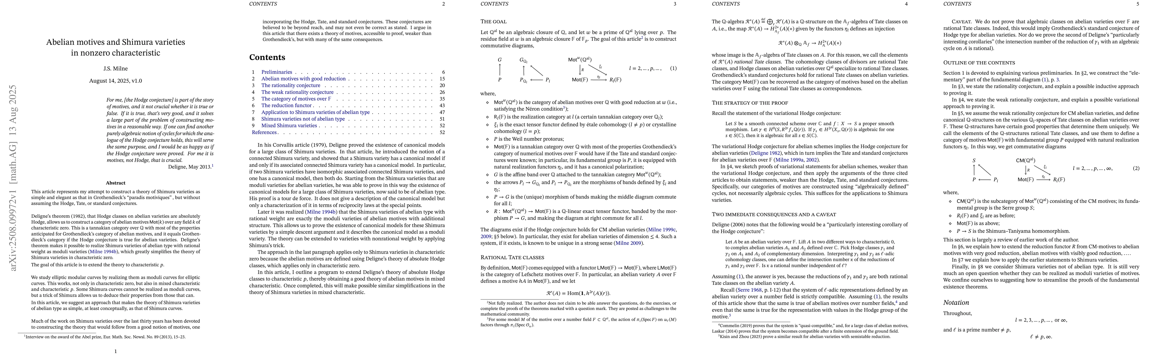 Thumbnail for Abelian motives and Shimura varieties in nonzero characteristic